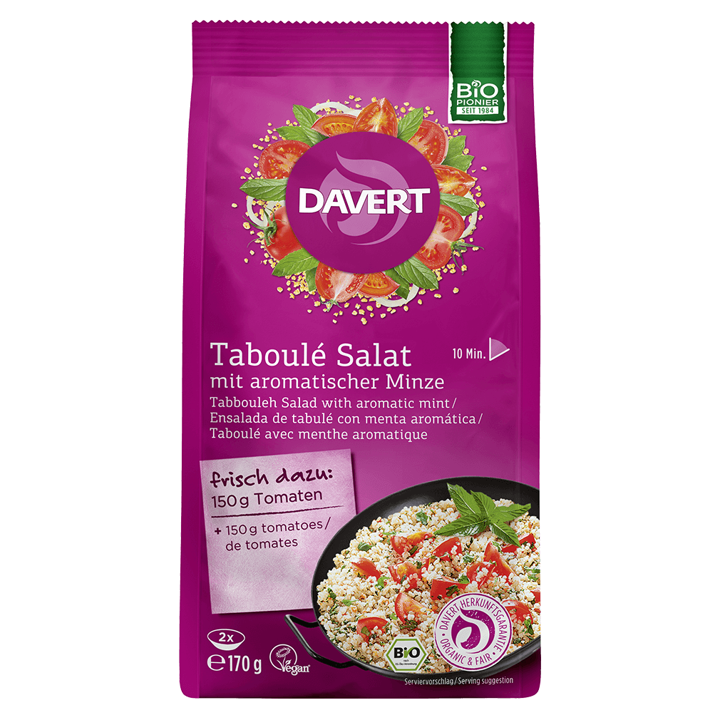 Bio Taboulé Salat mit aromatischer Minze Bio Taboulé Salat mit aromatischer Minze von Davert