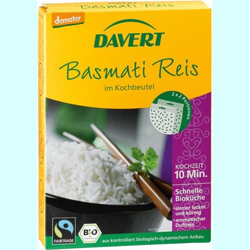 Davert Basmati-Reis im Kochbeutel, weiß (250 g) - Bio von Davert