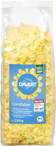 Davert Bio Cornflakes ohne Salz und Zucker glutenfrei (6 x 250 gr) von Davert