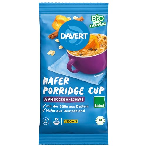 Davert Bio Hafer Porridge Cup Aprikose Chai, 65 g von Davert