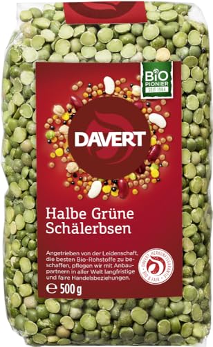 Davert Bio Halbe Grüne Schälerbsen (2 x 500 gr) von Davert