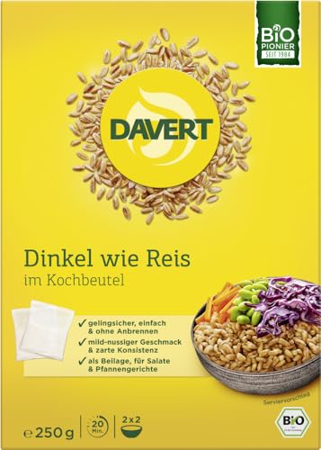 Davert Bio Dinkel wie Reis im Kochbeutel (6 x 250 gr) von Davert