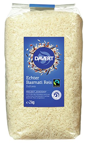 Davert Echter Basmati Reis, weiß Faitrade, 1er Pack (1 x 2 kg) von Davert