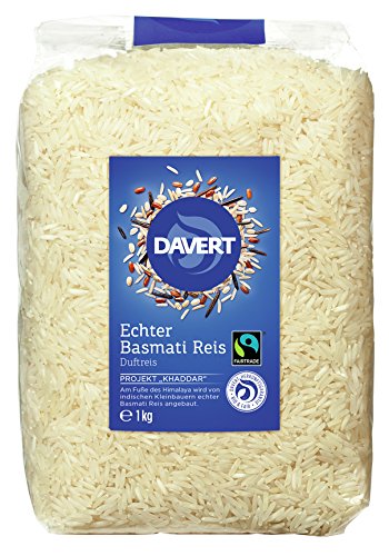 Davert Echter Basmati Reis weiß, 1er Pack (1 x 1 kg) - Bio von Davert