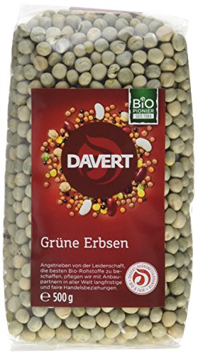 Davert Erbsen, grün, 4er Pack (4 x 500 g) von Davert