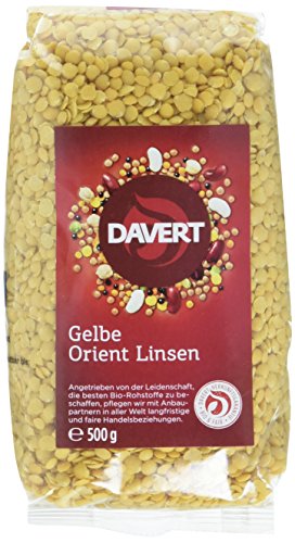 Davert Gelbe Orient Linsen, 4er Pack (4x 500 g) - Bio von Davert