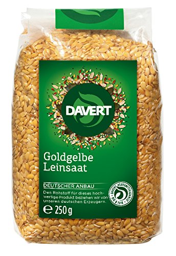Davert Goldgelbe Leinsaat aus Deutschland, 4er Pack (4 x 250 g) - Bio von Davert