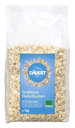 Davert Großblatt Haferflocken, Bioland, 4er Pack (4 x 1 kg) von Davert