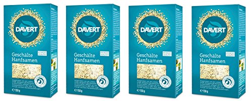 Davert Hanfsamen geschält, 4er Pack (4 x 150 g) - Bio von Davert