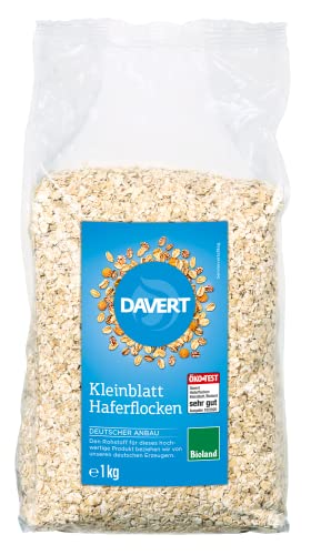 Davert Kleinblatt Haferflocken, Bioland, 4er Pack (4 x 1 kg) von Davert