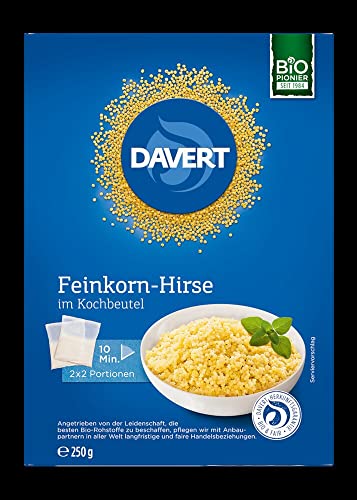 Davert Bio Feinkorn-Hirse im Kochbeutel 250g (2 x 250 gr) von Davert