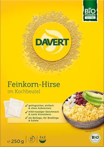 Davert Bio Feinkorn-Hirse im Kochbeutel (2 x 250 gr) von Davert