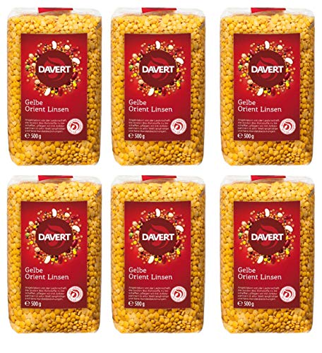 Davert Bio Gelbe Orient Linsen (6 x 500 gr) von Davert