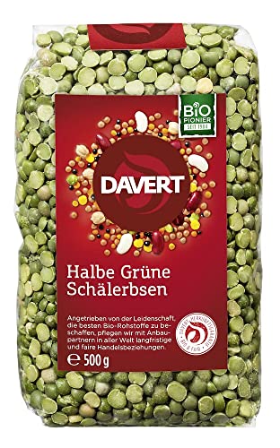 Davert Bio Halbe Grüne Schälerbsen (6 x 500 gr) von Davert