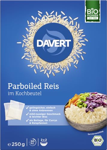 Parboiled Reis im Kochbeutel 2 x 250 gr von Davert