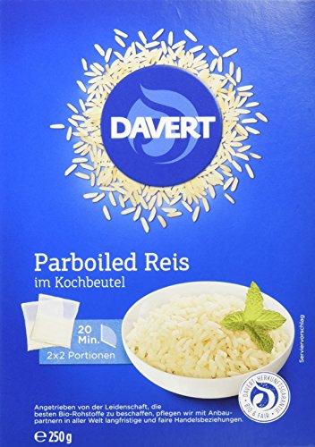 Davert Parboiled Reis im Kochbeutel, 6er Pack (6 x 250 g) - Bio von Davert
