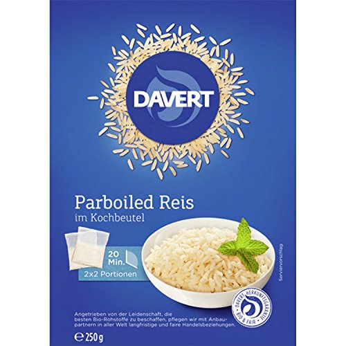 Davert Parboiled-Reis im Kochbeutel, weiß (250 g) - Bio von Davert