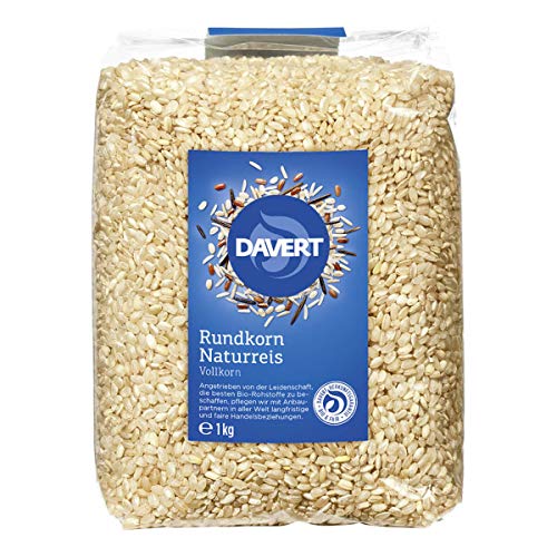 Davert - Rundkorn Naturreis - 1 kg - 8er Pack von Davert