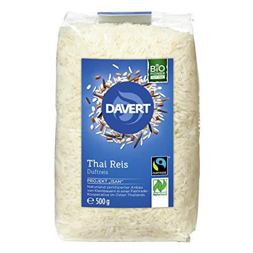 Davert - Thai Reis weiß Fairtrade Naturland - 500 g - 8er Pack von Davert