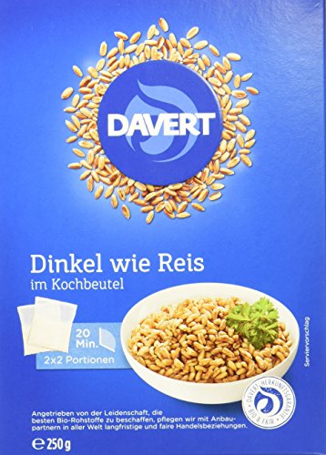 Davert Zart-Dinkel im Kochbeutel, 3er Pack (3 x 250 g) - Bio von Davert