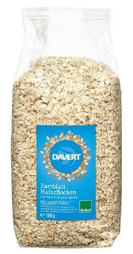 Davert Zartblatt Haferflocken, Bioland, 1er Pack (1 x 500 g) von Davert