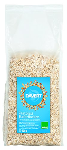 Davert Zartblatt Haferflocken, Bioland, 6er Pack (6 x 500 g) von Davert