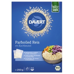 Parboiled-Reis im Kochbeutel, weiß von Davert