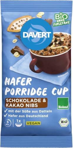 Porridge-Cup Schokolade & Kakao Nibs Bioland 65g 2 x 65 gr Porridge-Cup Schokolade & Kakao Nibs Bioland 65g 2 x 65 gr von Davert