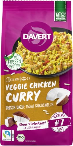 Veggie Chicken Curry mit Fairtrade Reis 18 x 120 gr Veggie Chicken Curry mit Fairtrade Reis 18 x 120 gr von Davert