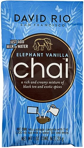 David Rio Chai Elephant Vanilla, Display mit 12 Tassenportionen 336g (12 x 28g) von David Rio