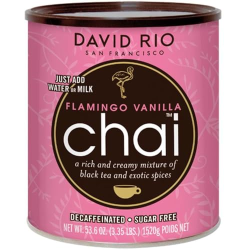 David Rio - Flamingo Vanilla Chai | entkoffeinierter, zuckerfreier Chai Tee mit schwarzem Tee, Vanille, Zimt und Kardamom (enthält jedoch Maltodextrin)| Beutel | Gastronomie | 1350g von David Rio