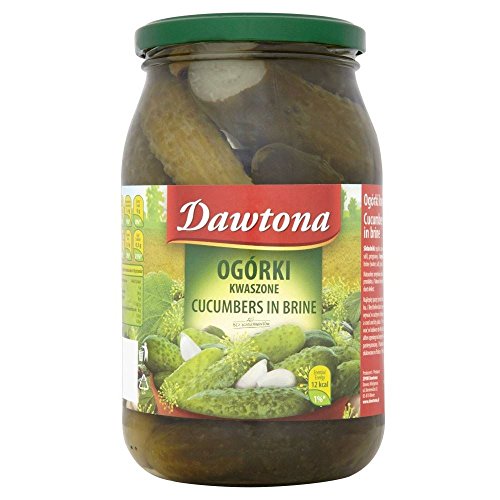 Dawtona Gurken in Salzlake - ogórki Kwaszone (900g) - Packung mit 2 von Dawtona