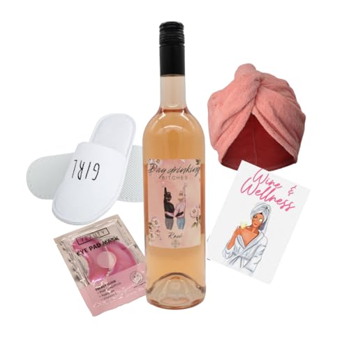 DDB Geschenkbox Beauty & the Wine, Geschenke für Frauen, lustig, Präsentkorb, Wein Geschenk, 0,75 l von Day drinking Bitches