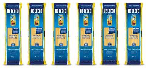 6x De Cecco Spaghettoni Grandi n°414 Italienische Pasta Teigwaren aus Hartweizengrieß 500g von De Cecco