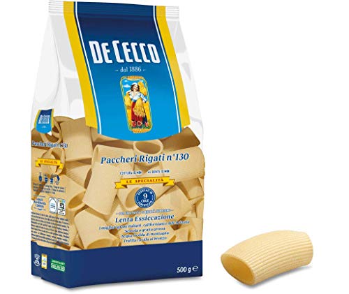 10x De Cecco 100% Italienisch Pasta Paccheri Rigati n° 130 Nudeln 500g von De Cecco