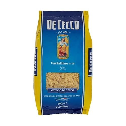 10x De Cecco Pasta 100% Italienisch Farfalline n° 95 kurze Pasta 500g von De Cecco