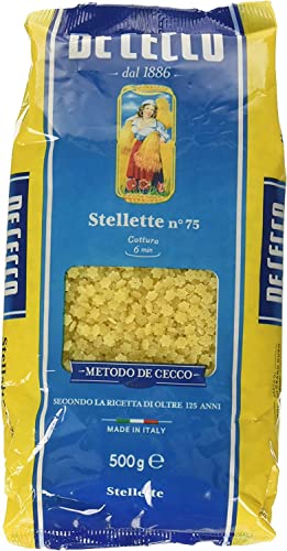 10x De Cecco Pasta 100% Italienisch Stellette n° 75 kurze Pasta 500g von De Cecco