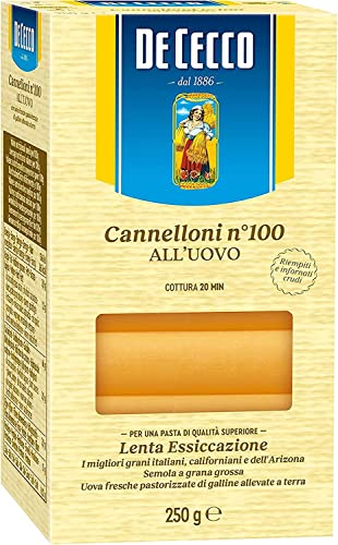 10x De Cecco Pasta Cannelloni n. 100 Uovo Ei Pasta 250 g von De Cecco