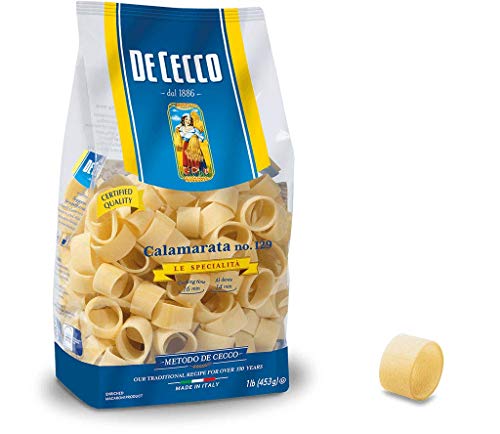 10x Pasta De Cecco 100% Italienisch Calamarata n° 129 Nudeln 500g von De Cecco