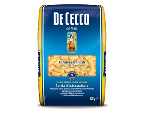 10x Pasta De Cecco 100% Italienisch Ditali Lisci n°58 Nudeln 500g kurze Pasta von De Cecco