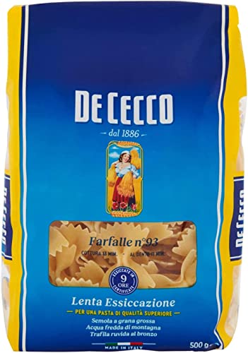 10x Pasta De Cecco 100% Italienisch Farfalle n. 93 Nudeln 500g von De Cecco