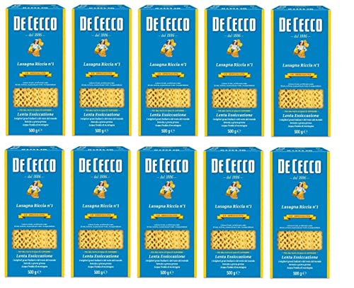 10x Pasta De Cecco 100% Italienisch Lasagna larga Doppia riccia n 1 Nudeln 500g 10x Pasta De Cecco 100% Italienisch Lasagna larga Doppia riccia n 1 Nudeln 500g von De Cecco