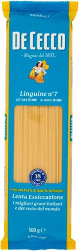 10x Pasta De Cecco 100% Italienisch Linguine n. 7 Nudeln 500g von De Cecco