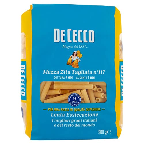 10x Pasta De Cecco 100% Italienisch Mezza Zita Tagliata n. 117 Nudeln 500g von De Cecco