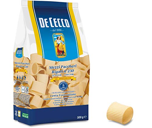 10x Pasta De Cecco 100% Italienisch Mezzi Paccheri Rigati n. 230 Nudeln 500g von De Cecco