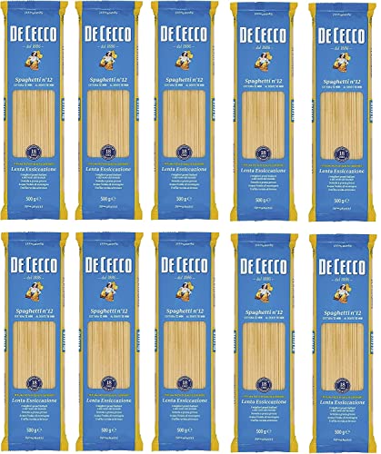 10x Pasta De Cecco 100% Italienisch Spaghetti n. 12 Nudeln 500g von De Cecco