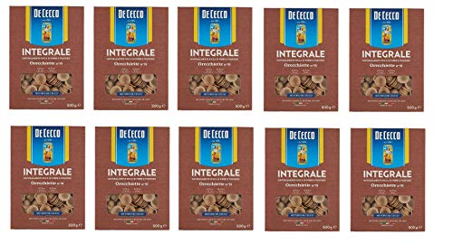 10x Pasta De Cecco Orecchiette integrali 91 Vollkorn italienisch Nudeln 500 g von De Cecco