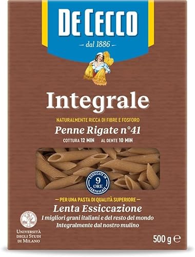 10x Pasta De Cecco Penne rigate integrali n 41 Vollkorn italienisch Nudeln 500 g von De Cecco