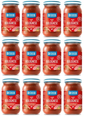 12x De Cecco Ragù alla Bolognese con Vitellone Bianco dell’Appenino Centrale IGP Sauce mit weißem Rindfleisch aus dem zentralen Apennin IGP mit 100% italienischen Tomaten 190g 12x De Cecco Ragù alla Bolognese con Vitellone Bianco dell’Appenino Centrale IGP Sauce mit weißem Rindfleisch aus dem zentralen Apennin IGP mit 100% italienischen Tomaten 190g von De Cecco