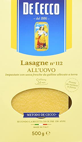 12x Pasta De Cecco 100% Italienisch Lasagne all'uovo n. 112 Nudeln mit ei 500g 12x Pasta De Cecco 100% Italienisch Lasagne all'uovo n. 112 Nudeln mit ei 500g von De Cecco
